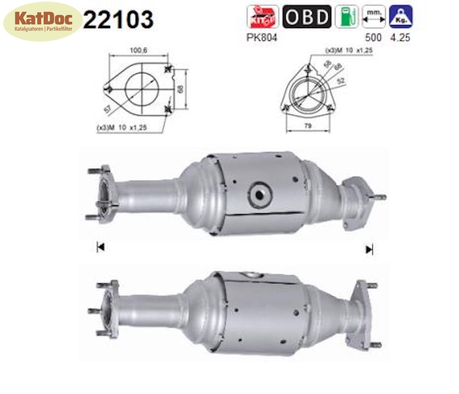 Katalysator für Honda Accord 7, 2.4, 140kW, Euro 4 - KatDoc