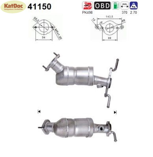 Katalysator Alfa Romeo 147, 1.6/2.0, 16V, T.Spark, 88/110kW, Euro 3 - KatDoc