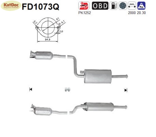 Ruß - Partikelfilter für Renault Espace 4, 2.0 dCi, 110/127kW, Silizium, Euro 5 - KatDoc
