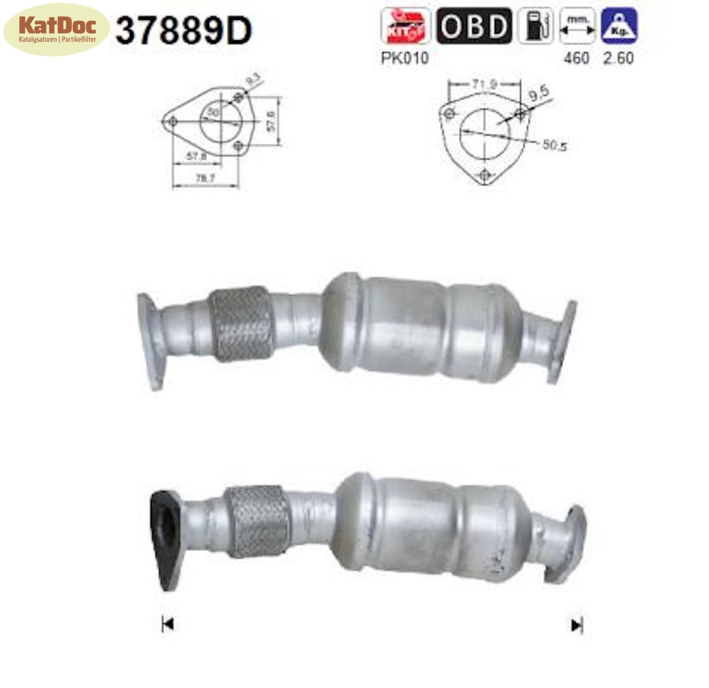 Katalysator für Audi A4/A6, Skoda Superb, VW Passat B5, 1.9 TDI, Euro 3 - KatDoc
