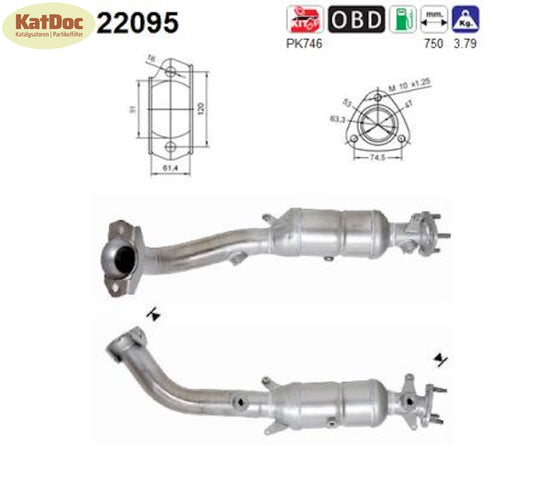 Katalysator für Honda CR - V 2, 2.0 110kW, Euro 4 - KatDoc