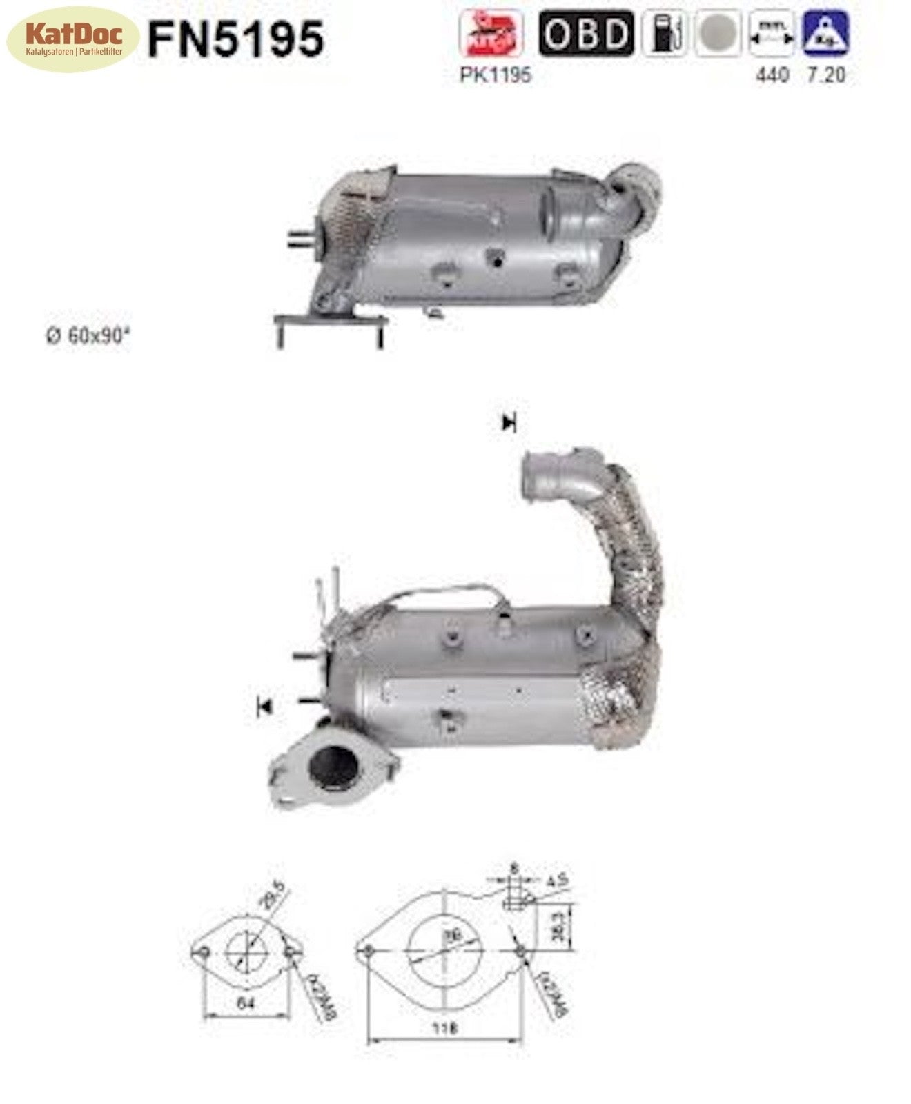 Ruß - Partikelfilter für Dacia, Fiat, Mercedes, Nissan, Renault, Infiniti,Euro 6 - KatDoc