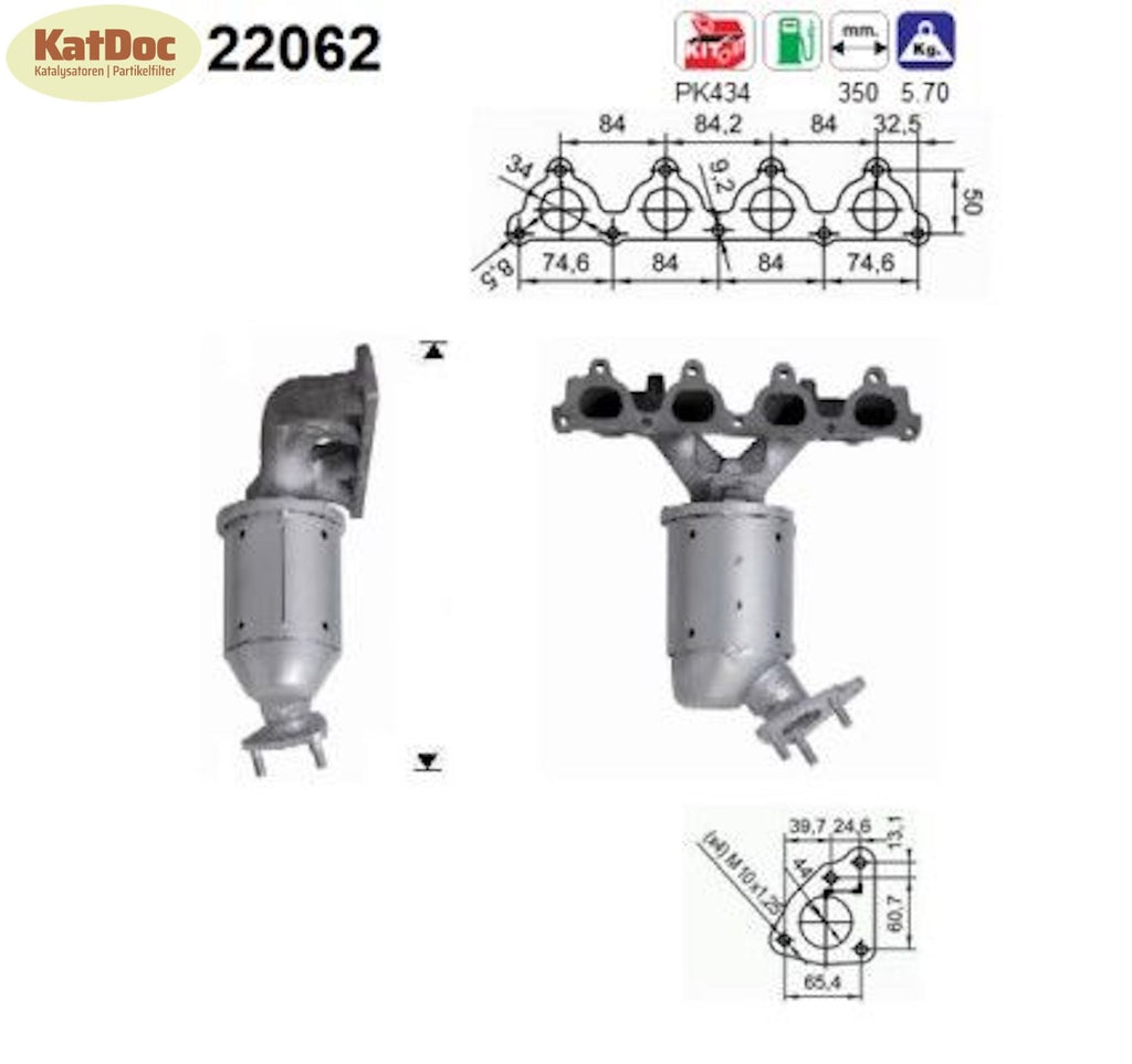 Katalysator Honda Civic VI, 1.5, 66/84kW, Euro 1&2 - KatDoc