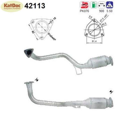 Katalysator Audi 100/A6 (C4), 2.6/2.8 E, 110/128/142kW, Euro 1&2 - KatDoc