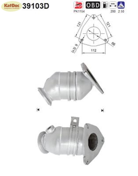 Katalysator für Iveco Daily 5, 2.3/3.0, 78/93/107/125/150kW, Diesel, Euro 5 - KatDoc