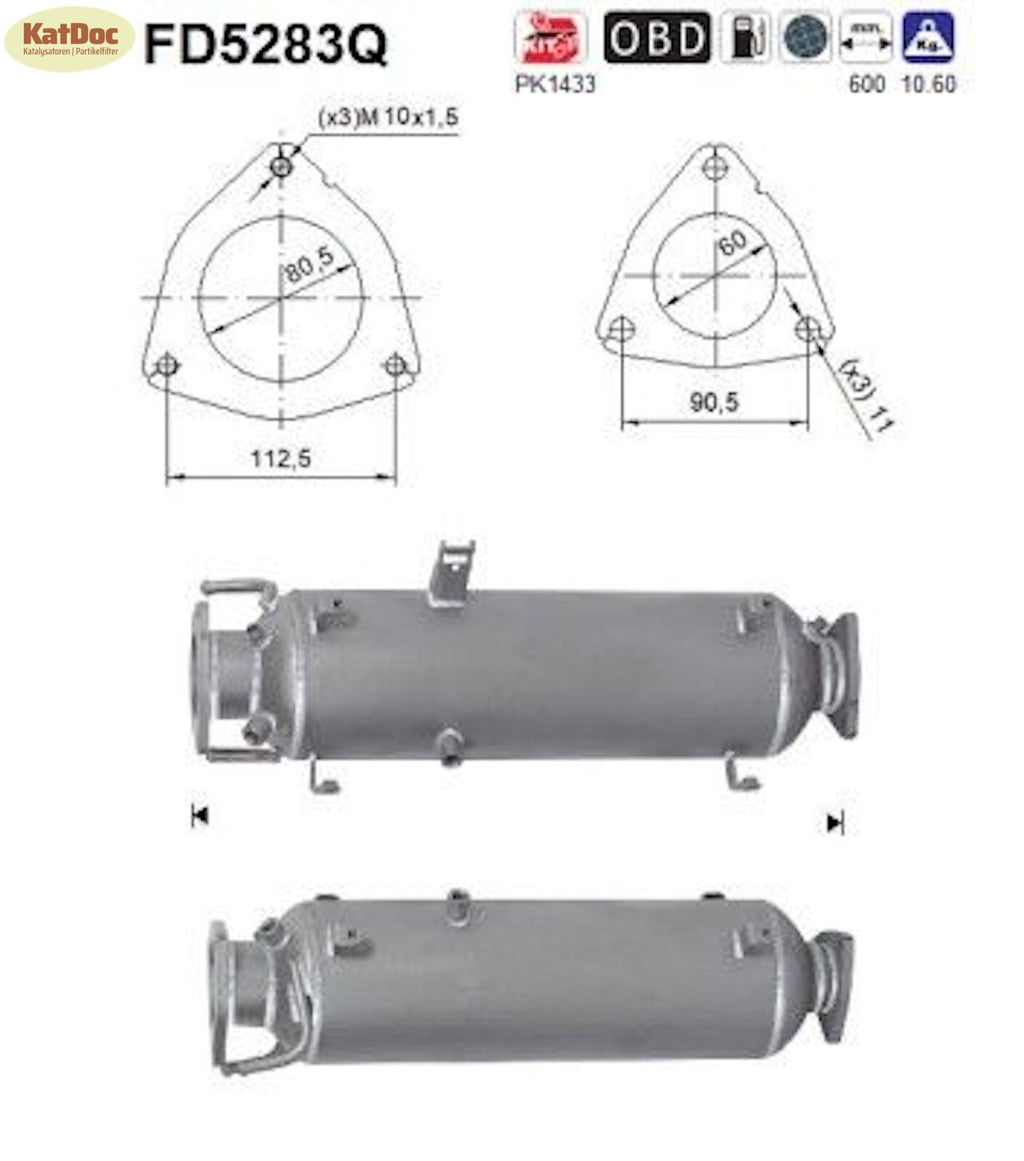 Ruß - Partikelfilter für Iveco Daily, Silizium, Euro 4 - KatDoc