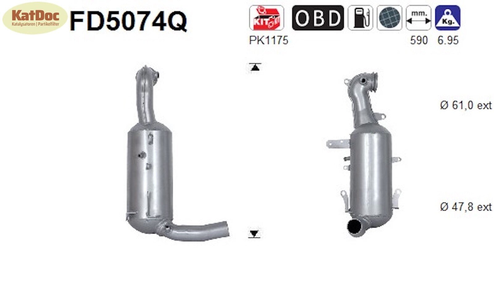 Ruß - Partikelfilter Alfa Romeo,Citroen,Fiat,Opel,Peugeot,Suzuki,Silizium,Euro 5 - KatDoc