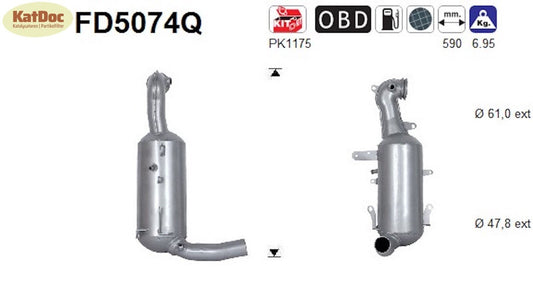 Ruß - Partikelfilter Alfa Romeo,Citroen,Fiat,Opel,Peugeot,Suzuki,Silizium,Euro 5 - KatDoc