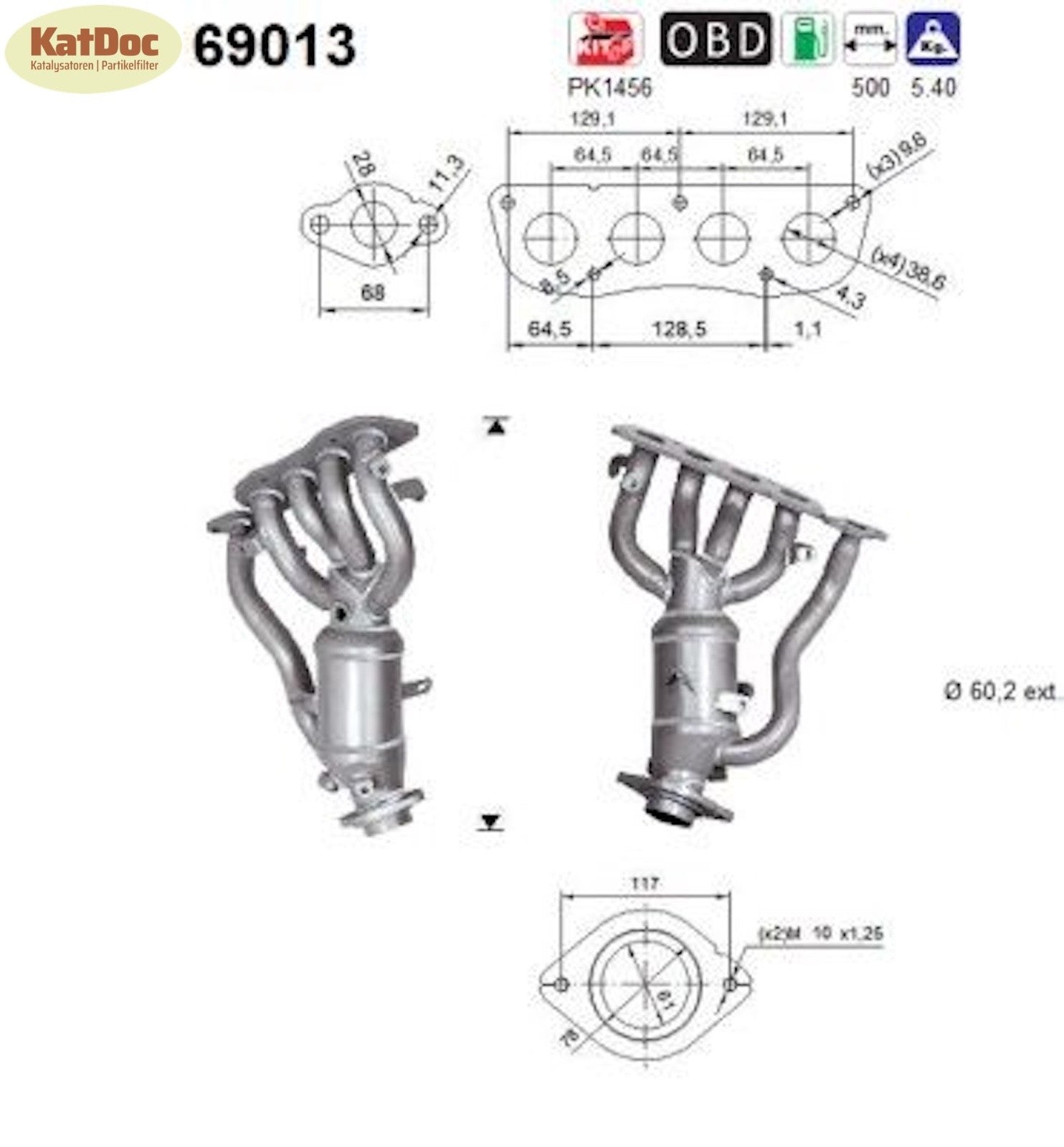Katalysator Lexus UX 250h/E - Four 2.0, Toyota Corolla Hybrid/C - HR, Euro 6 - KatDoc