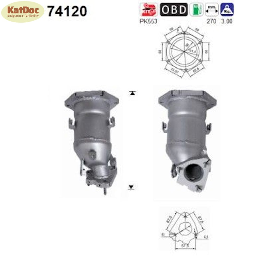 Katalysator Nissan Primera 1.8 16V, 84kW, Euro 3 - KatDoc