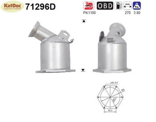 Katalysator für Mercedes C - Klasse/CLC/CLK, 2.1 CDI, 90/100/105/110kW , Euro 4 - KatDoc