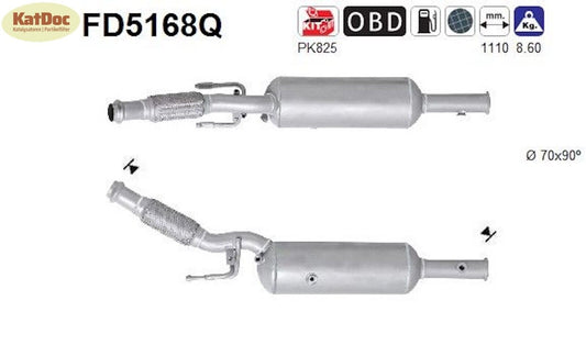 Ruß - Partikelfilter Peugeot 508 I, 2.0 HDi, Hybrid, RXH, 120kW, Silizium,Euro 5 - KatDoc