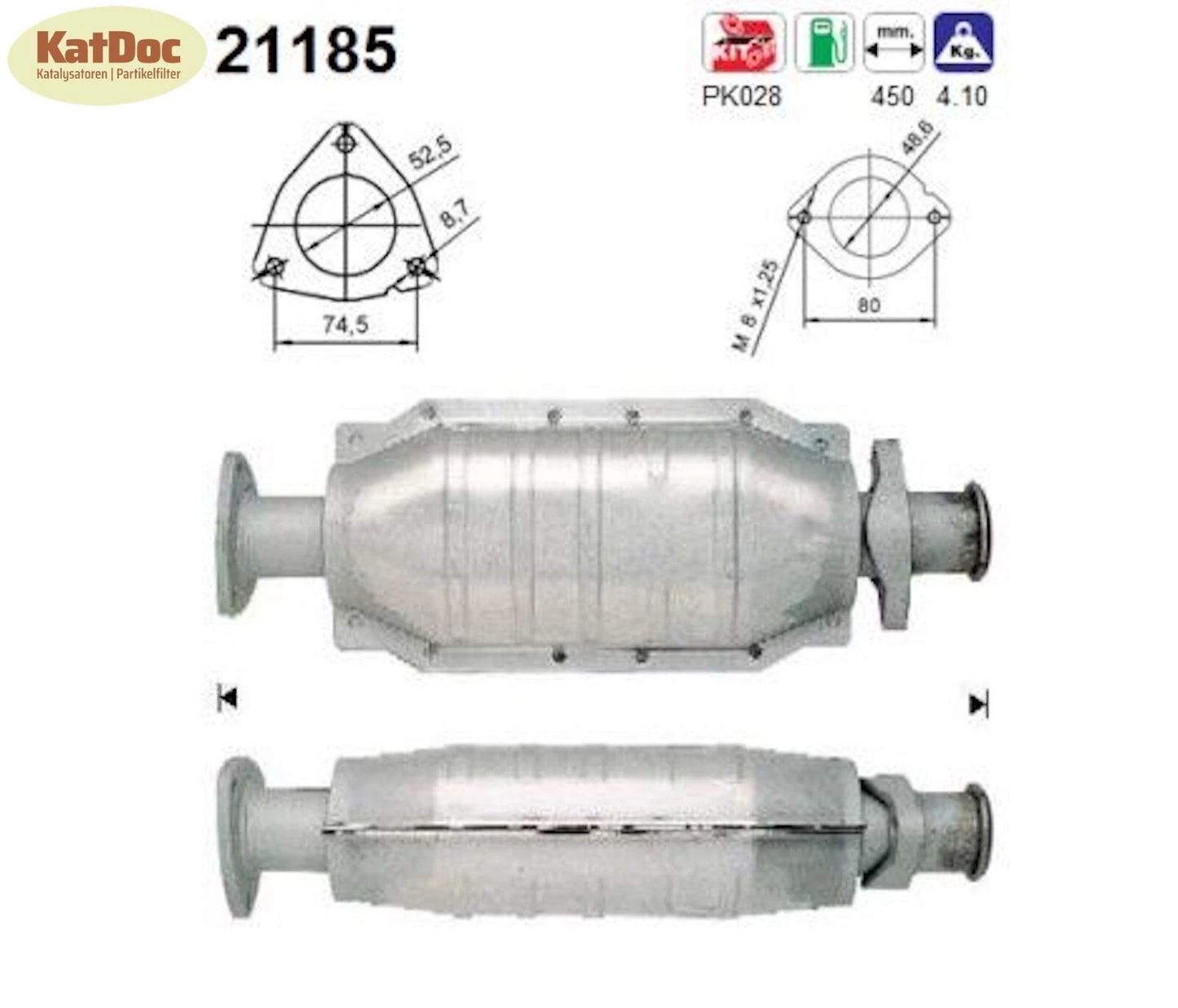 Katalysator für Opel Astra F, 1.4/1.6, 44/55/60kW, Euro 1&2 - KatDoc