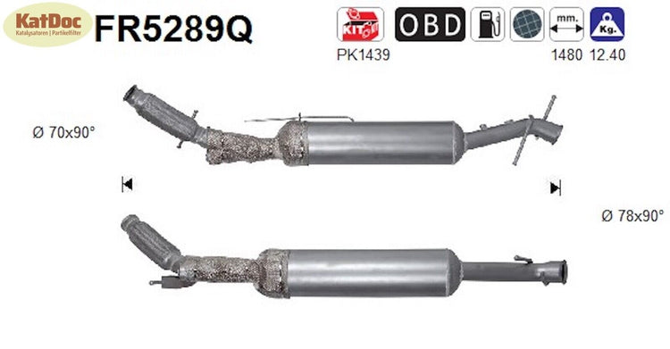 Ruß - Partikelfilter für Citroen,Opel,Peugeot,Toyota,2.0,BlueHDi,Silizium,Euro 6 - KatDoc