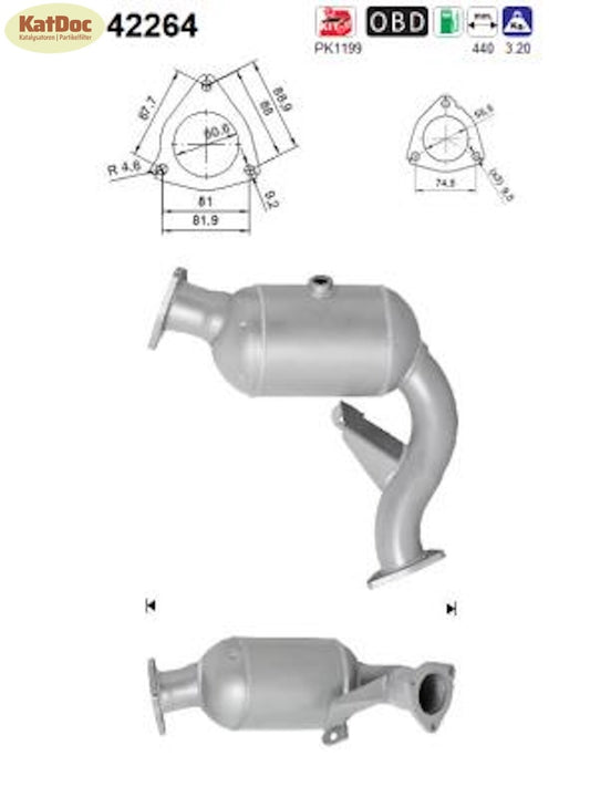 Katalysator Audi A4/A5/Q5, 3.0 TFSI/S4/S5/SQ5, quattro, 200/245/260kW,Euro 5&6 - KatDoc