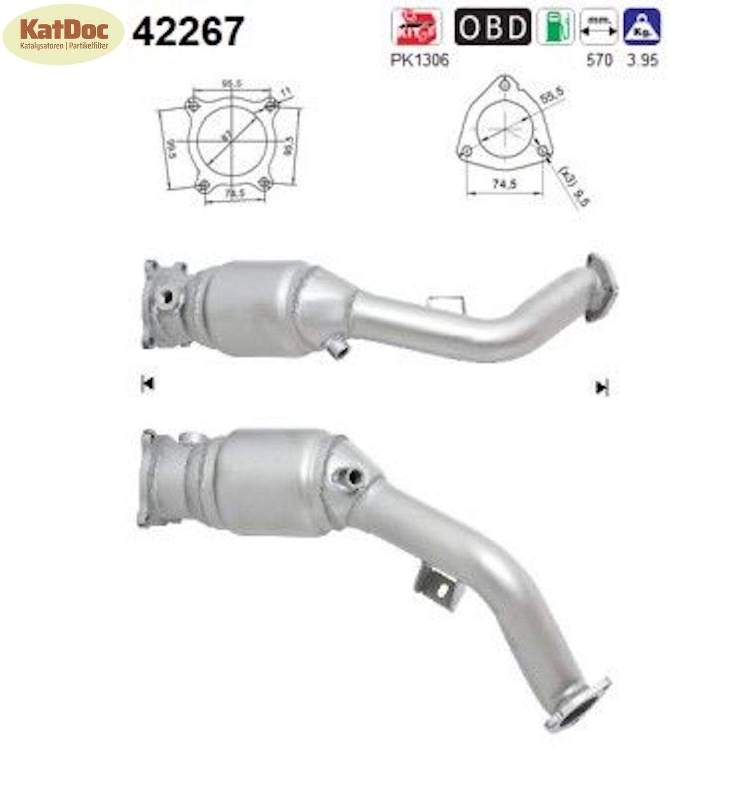 Katalysator Audi A4/A5, 1.8 TFSI, 88/118/125kW, Euro 4&5 - KatDoc