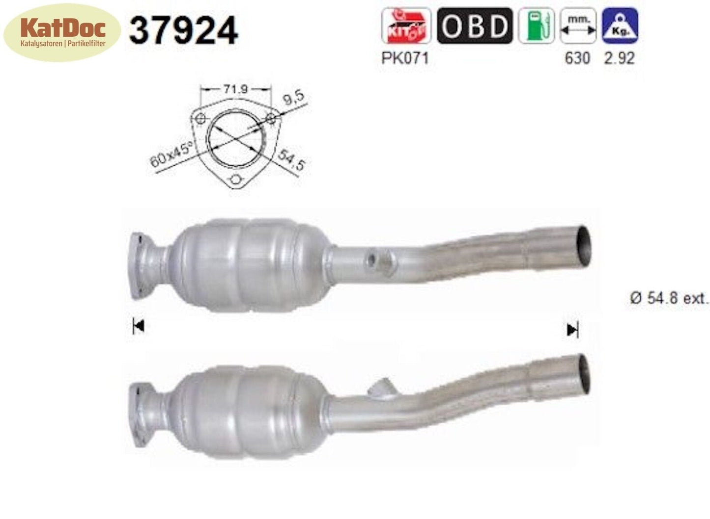 Katalysator für VW Bora/Golf 4, 1.6 FSI, 81kW, Euro 3 - KatDoc