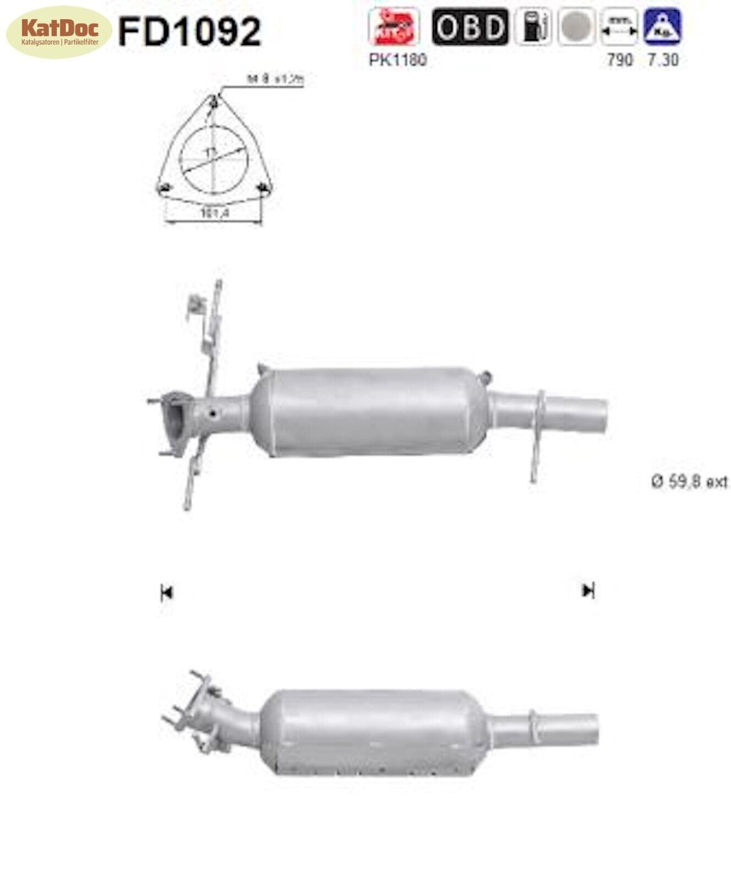 Ruß - Partikelfilter Land Rover Freelander 2.2 TD4, 4x4, 112/118kW, Euro 4 - KatDoc