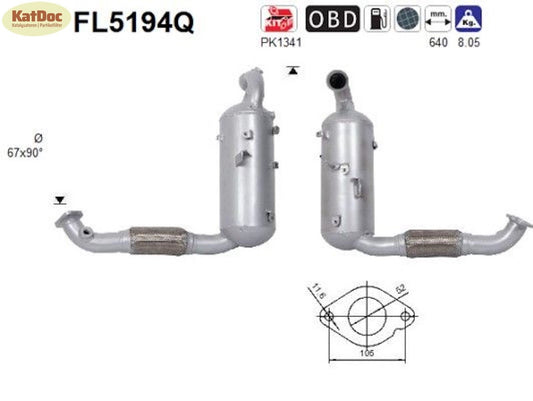 Ruß - Partikelfilter C - Max/Focus/Kuga/Mondeo/Tourneo/Transit, Silizium, Euro 6 - KatDoc