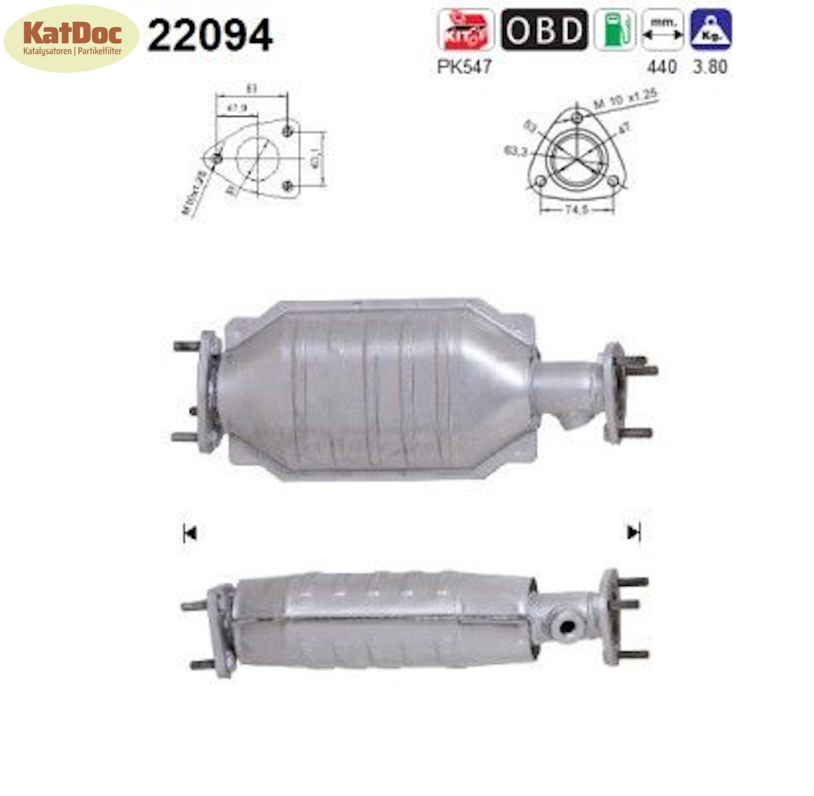 Katalysator Honda Accord VI, 2.0/2.3, 108/113kW, Euro 3 - KatDoc