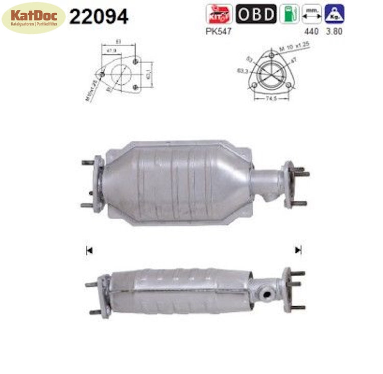 Katalysator Honda Accord VI, 2.0/2.3, 108/113kW, Euro 3 - KatDoc