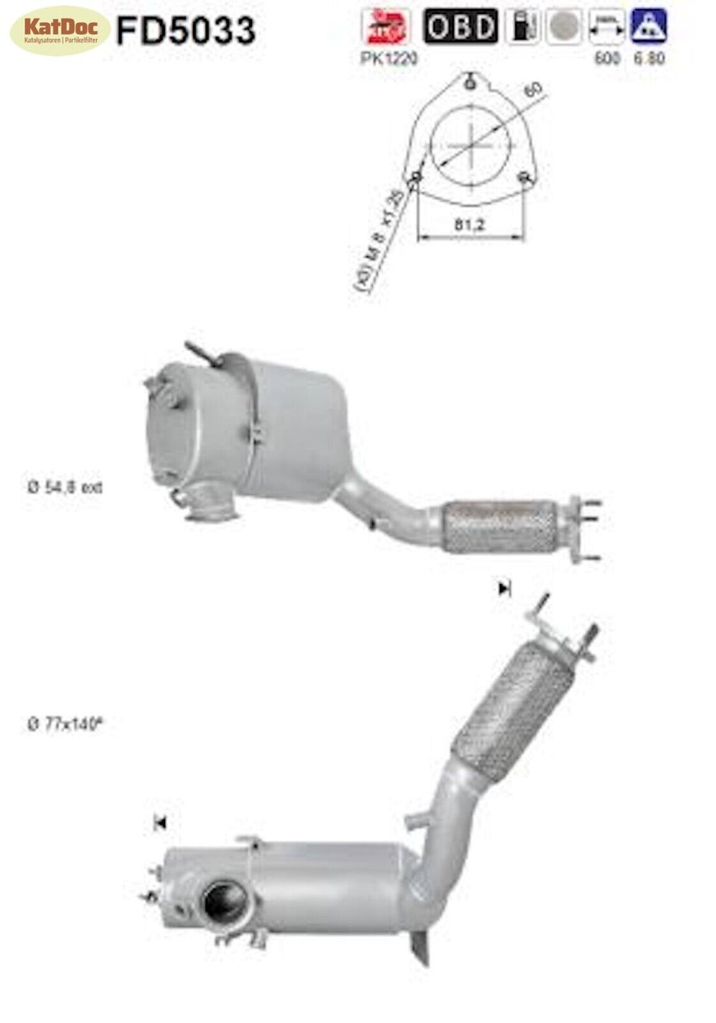 Ruß - Partikelfilter für Seat Alhambra 2.0 TDI, VW Sharan 2.0 TDI, Euro 5 - KatDoc