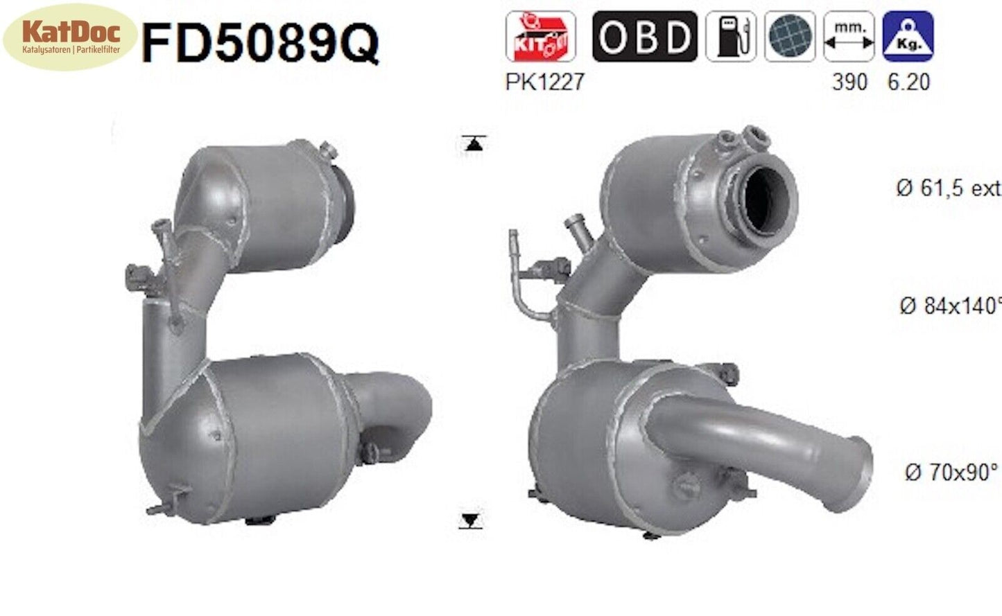 Ruß - Partikelfilter für Mini Countryman/Paceman, 1.6/2.0, Silizium, Euro 5 - KatDoc