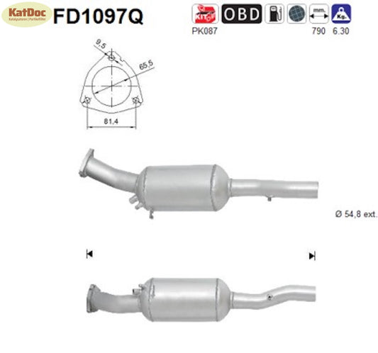 Ruß - Partikelfilter Audi A6, 2.7/3.0, TDI,120/132/155/165/171kW,Silizium,Euro 4 - KatDoc