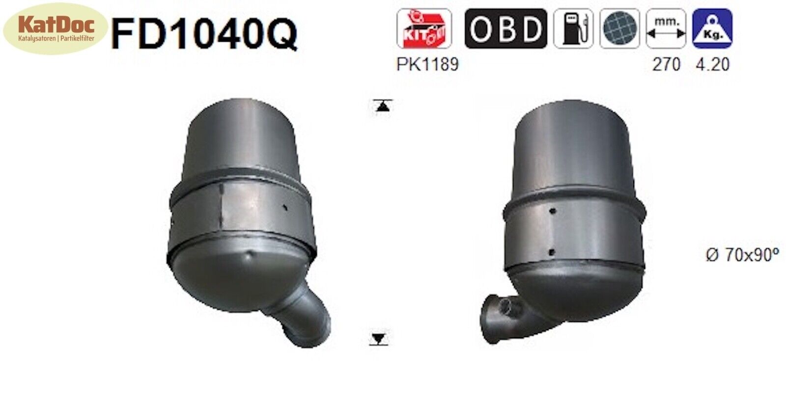 Ruß - Partikelfilter für Citroen und Peugeot, Silizium, Euro 5 - KatDoc