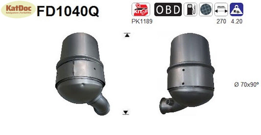 Ruß - Partikelfilter für Citroen und Peugeot, Silizium, Euro 5 - KatDoc