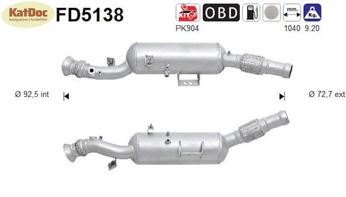 Ruß - Partikelfilter für Mercedes - Benz Sprinter, 2.1 CDI, 4x4, Euro 5 - KatDoc
