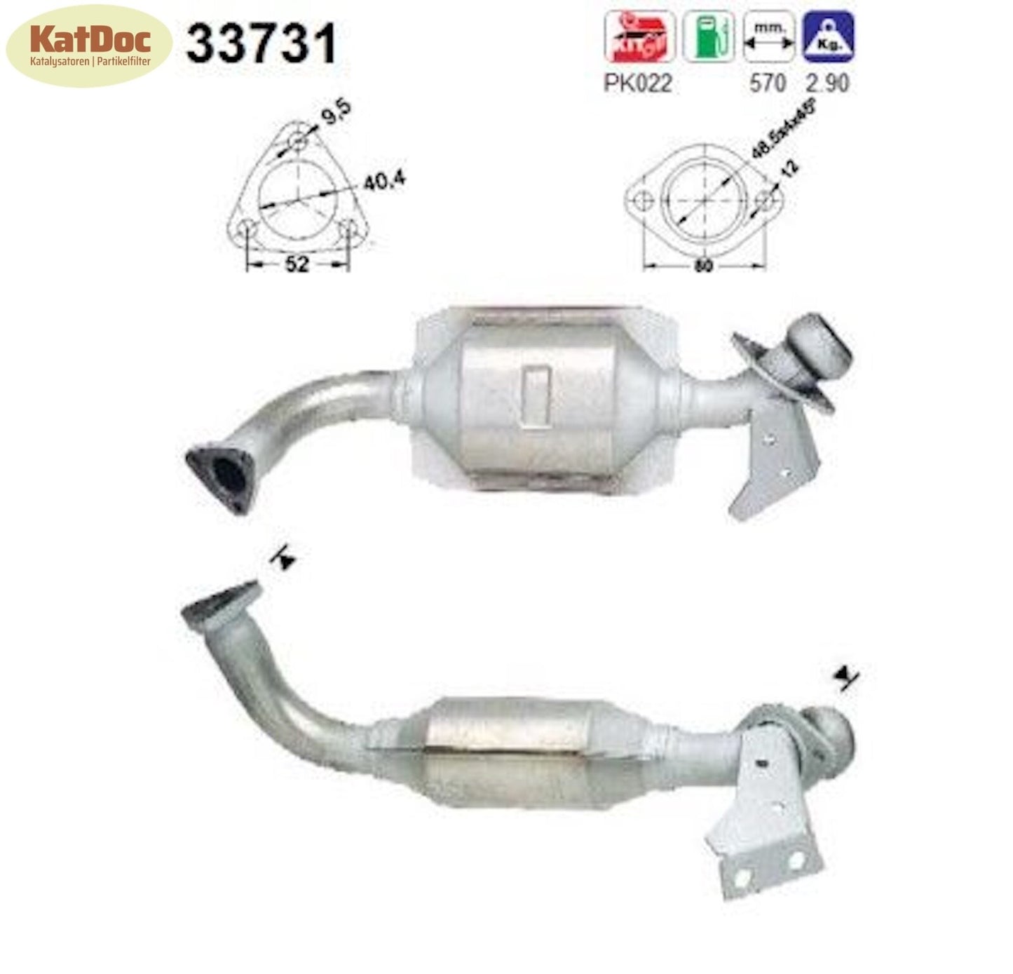 Katalysator für Seat Marbella/Terra, 0.9, 29/30kW, Euro 1&2 - KatDoc