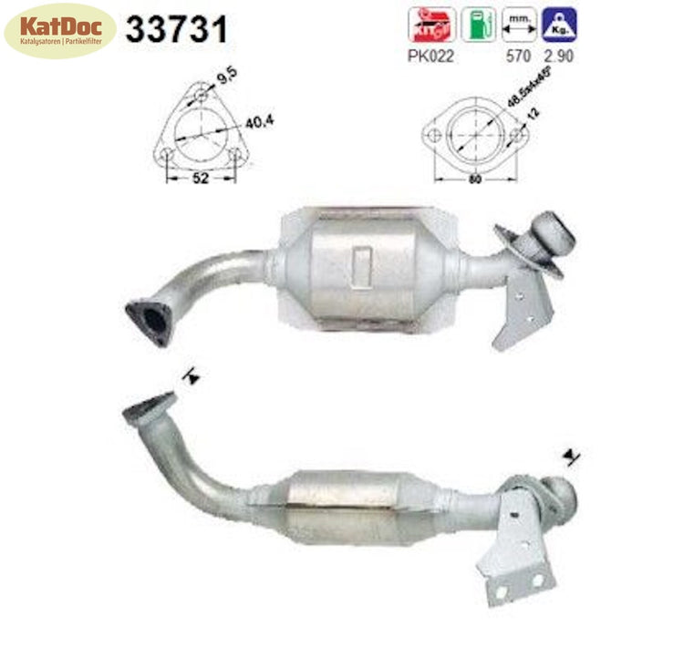 Katalysator für Seat Marbella/Terra, 0.9, 29/30kW, Euro 1&2 - KatDoc