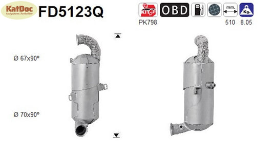 Ruß - Partikelfilter Citroen C3/DS3,Peugeot 2008/206+/207/208, Silizium, Euro 5 - KatDoc