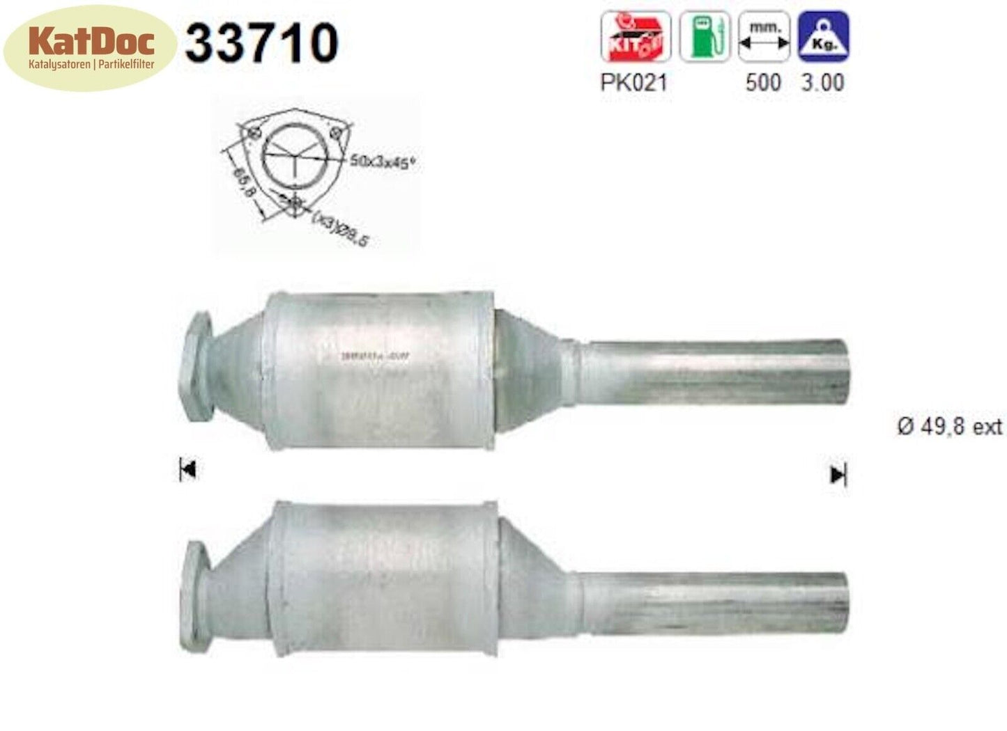 Katalysator für Seat Toledo, VW Golf 2/Jetta/Passat, 1.6/1.8, Euro 1&2 - KatDoc