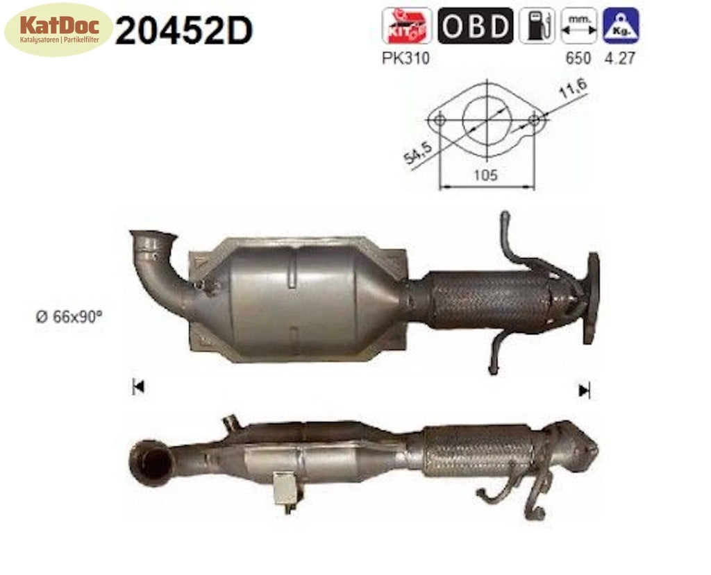 Katalysator für Ford C-Max/Focus/Galaxy/Mondeo/S-Max, 2.0 TDCi, Euro 4