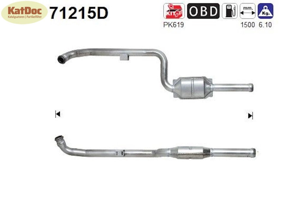 Katalysator für Mercedes C - Klasse (203) C200/220 CDI, 2.1, Euro 3 - KatDoc