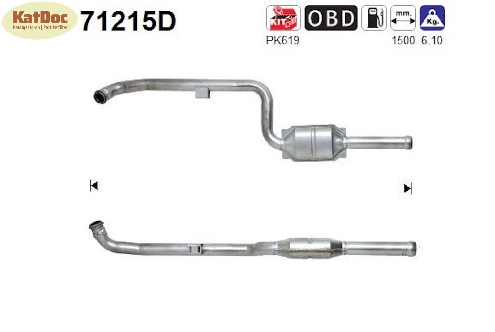Katalysator für Mercedes C - Klasse (203) C200/220 CDI, 2.1, Euro 3 - KatDoc