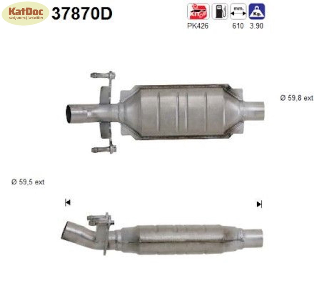 Katalysator für VW LT 28 - 35/28 - 46, 2.5 TDI, 66/75/80kW, Euro 1&2 - KatDoc