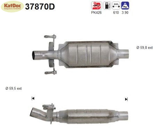 Katalysator für VW LT 28 - 35/28 - 46, 2.5 TDI, 66/75/80kW, Euro 1&2 - KatDoc