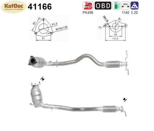 Katalysator Alfa Romeo 147, 1.6, 16V, T.Spark ECO, 77kW, Euro 4 - KatDoc