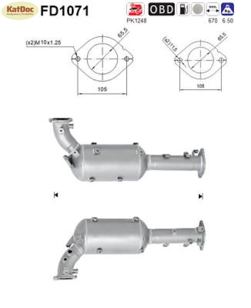 Ruß - Partikelfilter für Nissan Navara NP300/Pathfinder, 2.5 dCi 4WD, Euro 4 - KatDoc