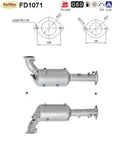 Ruß - Partikelfilter für Nissan Navara NP300/Pathfinder, 2.5 dCi 4WD, Euro 4 - KatDoc