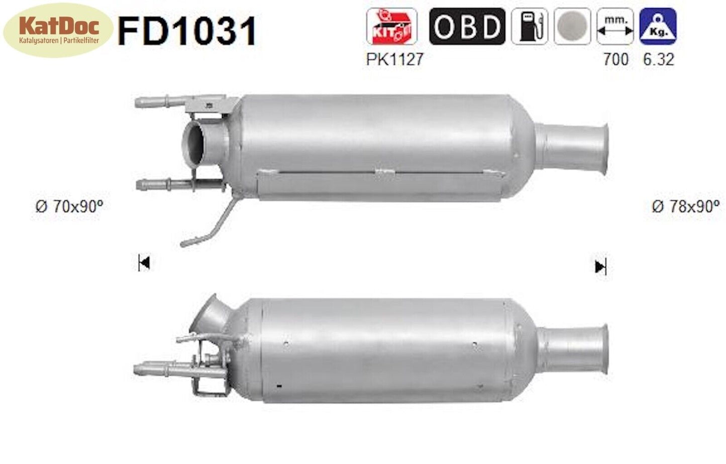 Ruß - Partikelfilter Citroen C - Crosser, Mitsubishi Outlander, Peugeot 4007,Euro 4&5 - KatDoc