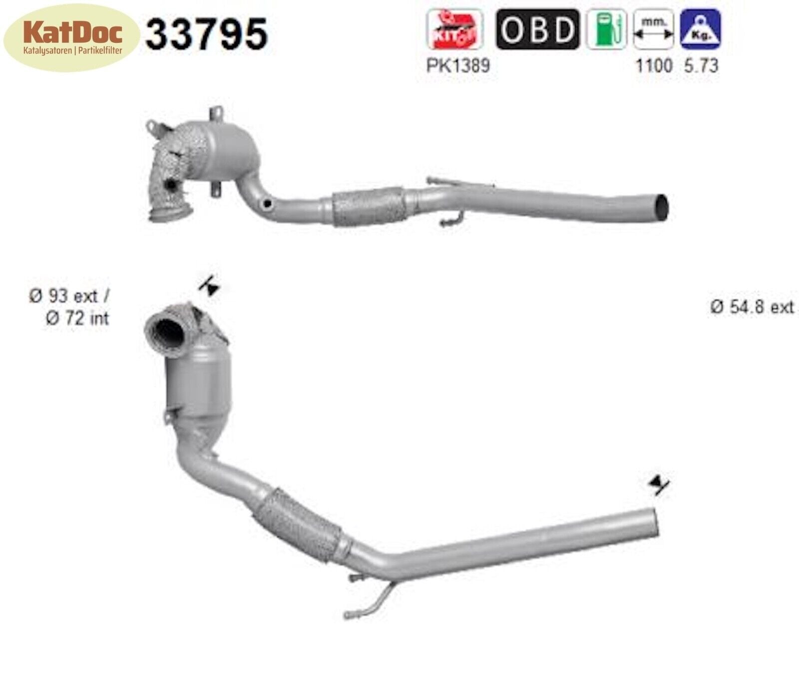 Katalysator für Audi, Seat, Skoda, VW, 1.4, TFSI/TSI, Euro 5&6 - KatDoc