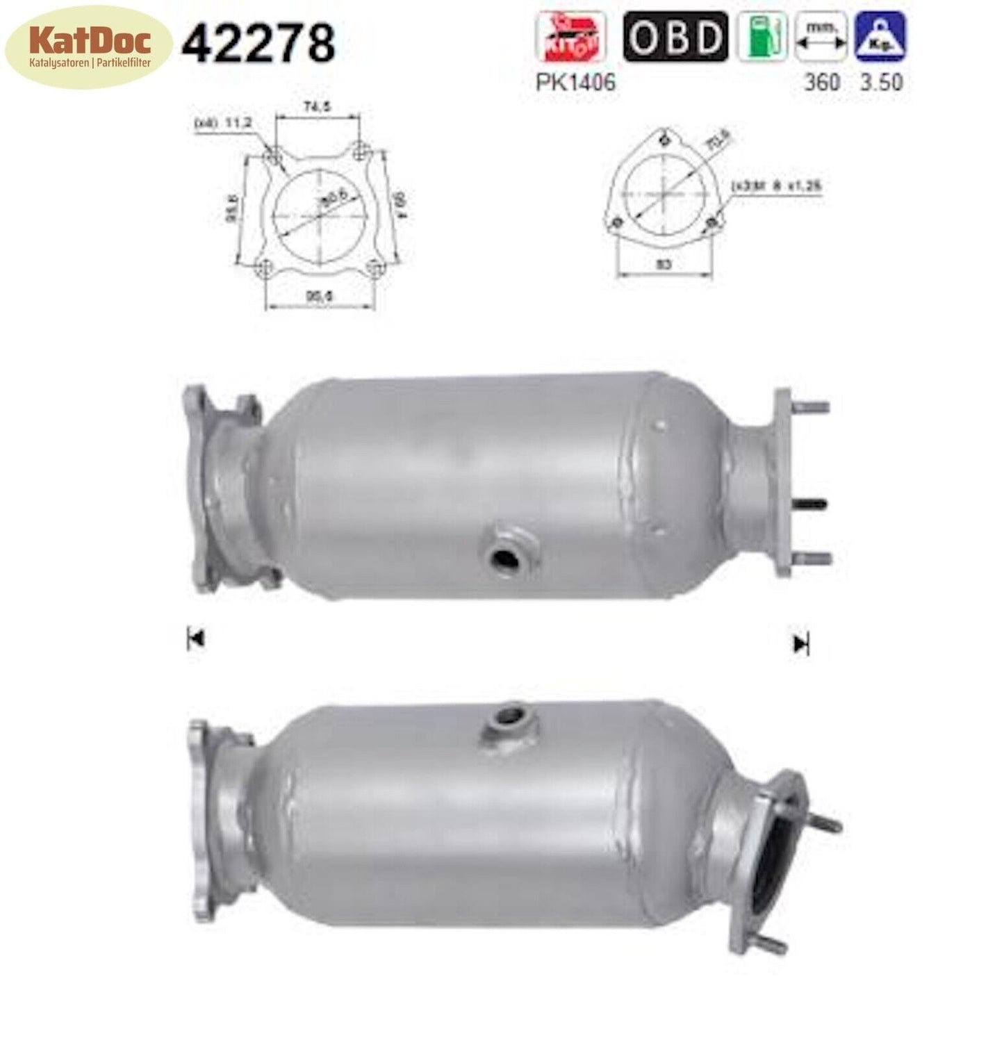 Katalysator für Audi A4/A5/A6/A7, 2.0, Hybrid, Euro 6 - KatDoc