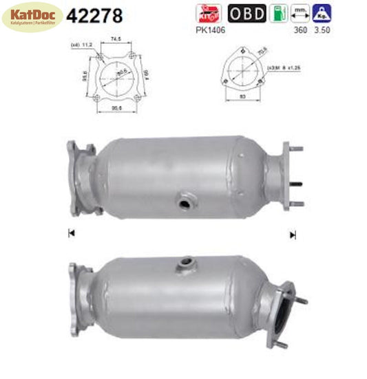 Katalysator für Audi A4/A5/A6/A7, 2.0, Hybrid, Euro 6 - KatDoc