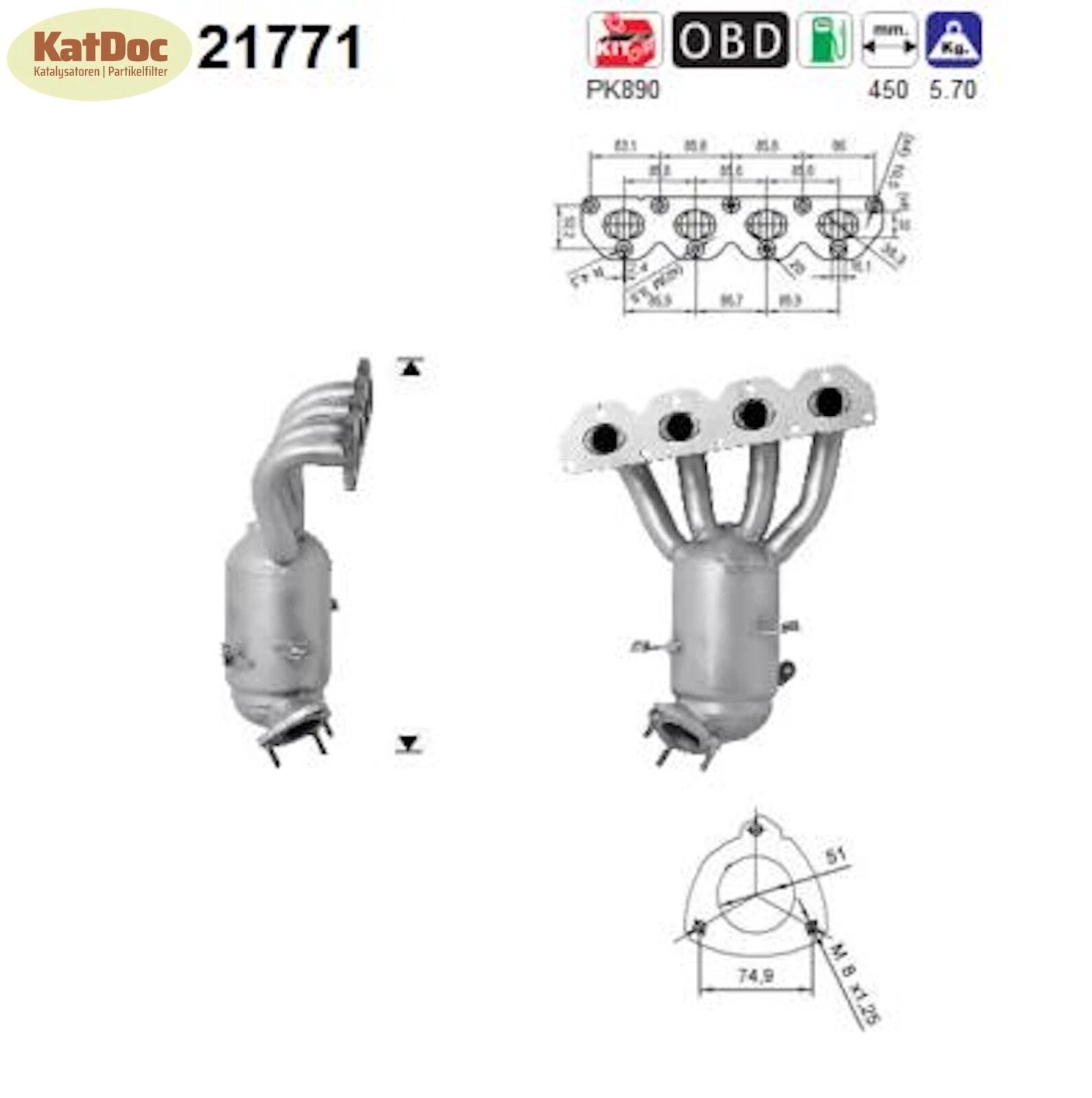 Katalysator für Alfa Romeo, Fiat, Opel, Euro 4 - KatDoc