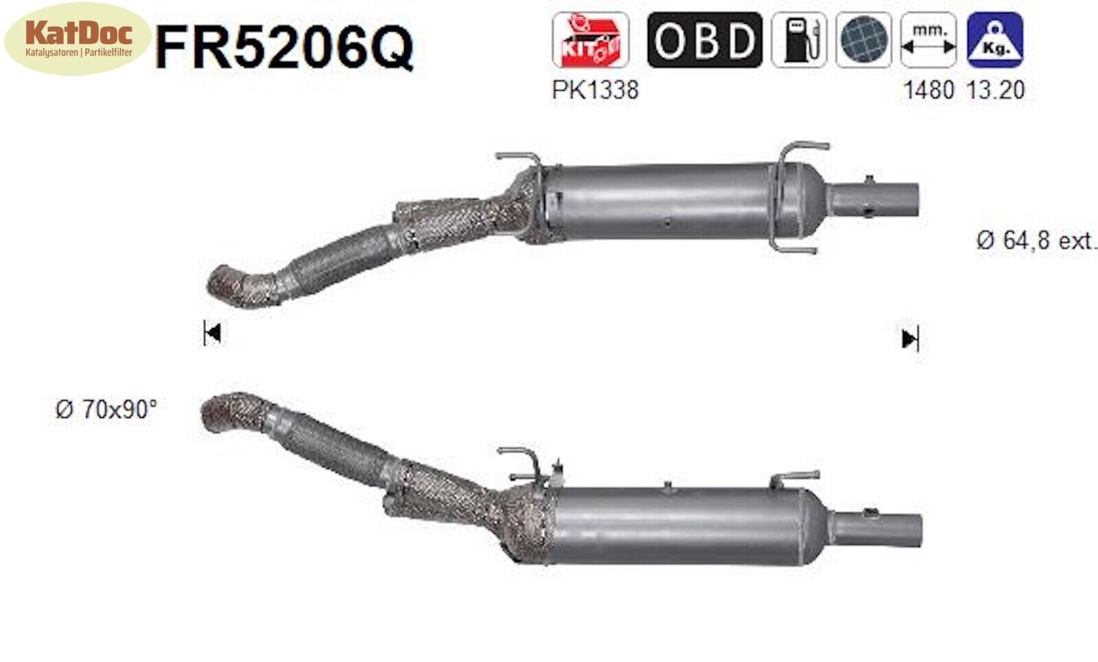 Ruß - Partikelfilter für Citroen Jumper, Peugeot Boxer, 2.0, Silizium, Euro 6 - KatDoc