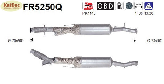 Ruß - Partikelfilter Citroen C5/DS 7,Opel Grandland,Peugeot,2.0,Silizium, Euro 6 - KatDoc
